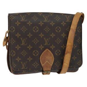 Authentic LOUIS VUITTON Monogram Cartouchiere GM Shoulder Bag M51252 LV